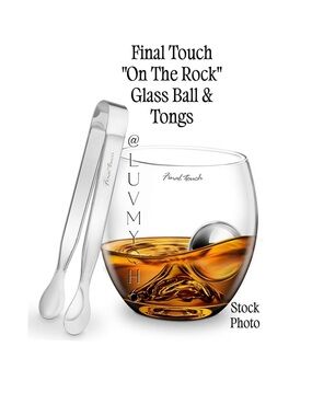 Final Touch "On The Rock" Glass Ball & Tongs